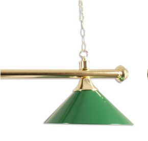Misaladejuegos Lámpara Billar 3 Tulipas Laton Verde + 3 Bobillas Led Blanco - Imagen 4