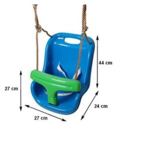 Misaladejuegos Asiento de bebé verde amarillo para columpio MA400306 - Imagen 2