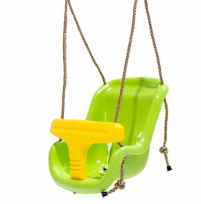 Misaladejuegos Asiento de bebé verde amarillo para columpio MA400306