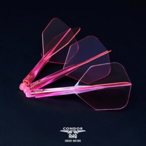 Misaladejuegos Plumas Condor Axe Shape Neon Pink Corta 21.5mm 3 Uds. - Imagen 2