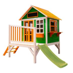 Misaladejuegos Casita infantil de madera MASGAMES Flam elevada MA800595