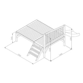 Misaladejuegos Casita infantil de madera MASGAMES Flam elevada MA800595 - Imagen 4