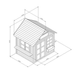 Misaladejuegos Casita infantil de madera MASGAMES Flam elevada MA800595 - Imagen 5