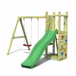 Misaladejuegos Parque infantil de jardín tobogán infantil columpio doble escalada Funny-3 DS S-04430-PK-XG-1