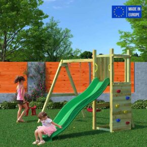Misaladejuegos Parque infantil de jardín tobogán infantil columpio doble escalada Funny-3 DS S-04430-PK-XG-1 - Imagen 3