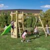 Misaladejuegos Parque infantil de jardín tobogán infantil columpio doble escalada Funny-3 DS S-04430-PK-XG-1 - Imagen 5