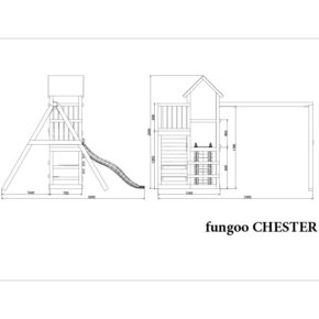Misaladejuegos Estructura de escalada de madera Chester de Fungoo - Imagen 5