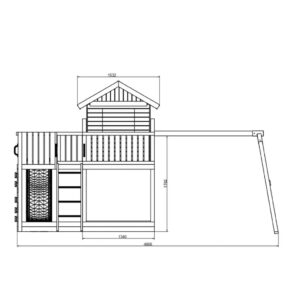 Misaladejuegos Jardín parque infantil casa trepadora tobogán doble columpio Galaxy L S-06930-P-K-XG-1 - Imagen 6