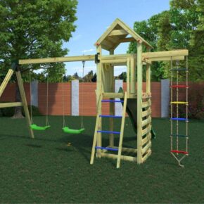 Misaladejuegos Parque infantil jardín cuerda de escalada tobogán columpios Gaia S-04760-P-K-XG-1 - Imagen 5
