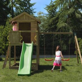 Misaladejuegos Casa GALAXY S con tobogán, juegos de jardín de madera S-06970-P-K-XG-1 - Imagen 5
