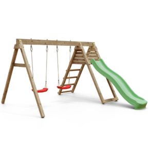 Misaladejuegos Doble columpio y tobogán Fungoo BAXY KD S-06480-P-K-XG-1