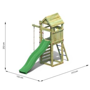 Misaladejuegos Fungoo Gaia TL Parque infantil de jardín de madera con tobogán S-04740-P-K-XG-1 - Imagen 2