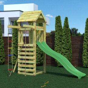 Misaladejuegos Fungoo Gaia TL Parque infantil de jardín de madera con tobogán S-04740-P-K-XG-1 - Imagen 5