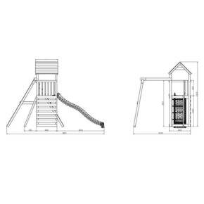 Misaladejuegos Parque infantil de jardín de madera Fungoo Gaia T1S S-04720-P-K-XG-1 - Imagen 7