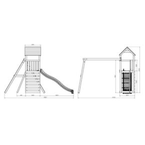 Misaladejuegos Fungoo Gaia T2S Parque infantil de jardín de madera S-04730-P-K-XG-1 - Imagen 6