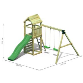 Misaladejuegos Fungoo Gaia T2S Parque infantil de jardín de madera S-04730-P-K-XG-1 - Imagen 7