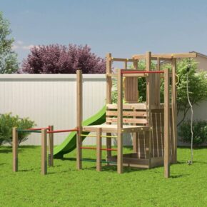 Misaladejuegos Fungoo Climbing Star 4 parque infantil de madera con tobogán, arenero y trepador S-08740-P-K-XG-1 - Imagen 5