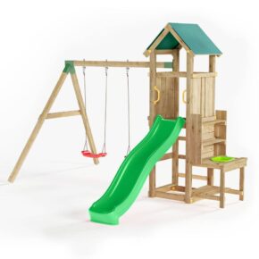 Misaladejuegos copia de Parque infantil de jardín de madera Fungoo Green Space con jardineras, tobogán y columpios S-08730-P-K-XG-1 - Imagen 2