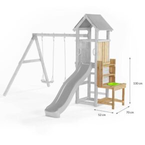 Misaladejuegos copia de Parque infantil de jardín de madera Fungoo Green Space con jardineras, tobogán y columpios S-08730-P-K-XG-1 - Imagen 5