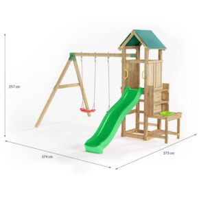 Misaladejuegos copia de Parque infantil de jardín de madera Fungoo Green Space con jardineras, tobogán y columpios S-08730-P-K-XG-1 - Imagen 6