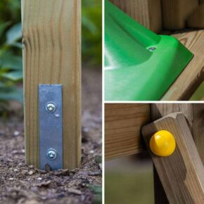 Misaladejuegos copia de Parque infantil de jardín de madera Fungoo Green Space con jardineras, tobogán y columpios S-08730-P-K-XG-1 - Imagen 7