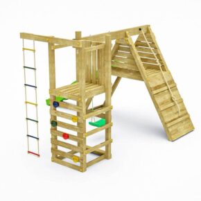 Misaladejuegos Fungoo Climber juego de jardín de madera con escalada, tobogán y columpio S-08530-P-K-XG-1 - Imagen 2