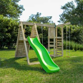 Misaladejuegos Fungoo Climber juego de jardín de madera con escalada, tobogán y columpio S-08530-P-K-XG-1 - Imagen 5