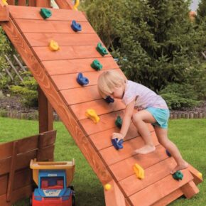Misaladejuegos Fungoo Climber juego de jardín de madera con escalada, tobogán y columpio S-08530-P-K-XG-1 - Imagen 9