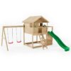 Misaladejuegos Casita de juegos de madera Fungoo Sunshine con tobogán y dos columpios XG-1 S-08280-P-K-XG-1