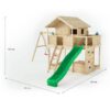 Misaladejuegos Casita de juegos de madera Fungoo Sunshine con tobogán y dos columpios XG-1 S-08280-P-K-XG-1 - Imagen 3