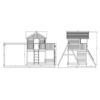 Misaladejuegos Casita de juegos de madera Fungoo Sunshine con tobogán y dos columpios XG-1 S-08280-P-K-XG-1 - Imagen 4