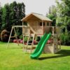 Misaladejuegos Casita de juegos de madera Fungoo Sunshine con tobogán y dos columpios XG-1 S-08280-P-K-XG-1 - Imagen 5