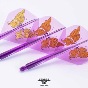Misaladejuegos Plumas Condor Axe Swallowtail Butterfly Standard Morado S 21.5mm 3 Uds. - Imagen 3