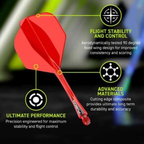 Misaladejuegos Plumas Winmau Darts Fusion Roja Medium 34-76mm N2 Standard 8800 - Imagen 4