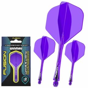 Misaladejuegos Plumas Winmau Darts Fusion Morado Medium 34-76mm N2 Standard 8801 - Imagen 2