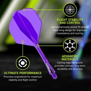 Misaladejuegos Plumas Winmau Darts Fusion Morado Medium 34-76mm N2 Standard 8801 - Imagen 5