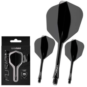 Misaladejuegos Plumas Winmau Darts Fusion Black Intbetween 28-70mm N6 - Imagen 2