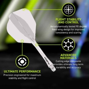 Misaladejuegos Plumas Winmau Darts Fusion Transparente Medium 34-76mm N6 - Imagen 3