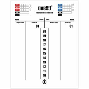 Misaladejuegos Pizarra One80 Tournament Scoreboard 60x30cm 3357