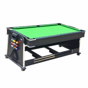 Misaladejuegos Multijuego giratorio 4 en 1 Verde- (Billar, Air Hockey - Ping-Pong, Mesa comedor) 2922