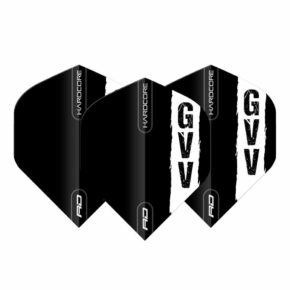 Misaladejuegos Plumas Flights Red Dragon Gian van Veen Black with GVV logo Hardcore Standard  TF6874 - Imagen 3