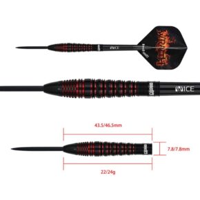 Misaladejuegos Dardos One80 Wraith W4 Steel 22gr 90% 9585 - Imagen 6