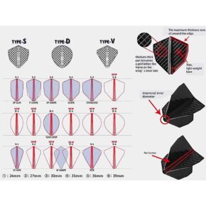 Misaladejuegos Plumas Fit Flight Pro Series S-6 Rojo - Imagen 2