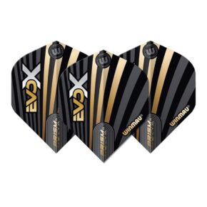 Misaladejuegos Plumas Winmau Darts Standard Prism Delta Evo-X MvG Gold & Black 6915.298 - Imagen 3
