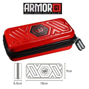 Misaladejuegos Funda Dardos Winmau Armor G1 Dart Wallet Rojo 8347 - Imagen 2