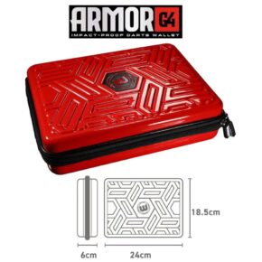 Misaladejuegos Funda Dardos Winmau Armor G4 Dart Wallet Rojo 8348 - Imagen 3