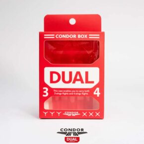 Misaladejuegos Estuche Dardos Condor Box Dual Clear Red - Imagen 2