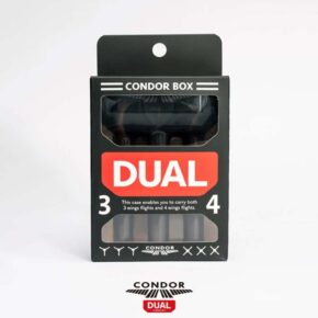 Misaladejuegos Estuche Dardos Condor Box Dual Clear Black - Imagen 2
