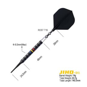 Misaladejuegos Dardos Cuesoul Jiho D1 Soft tip 90% 19g CSJH-90R19KJHD1 - Imagen 3
