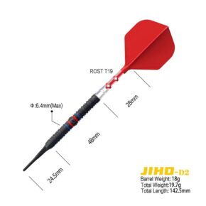 Misaladejuegos Dardos Cuesoul Jiho D2 Soft tip 90% 18g CSJH-90R18KJHD2 - Imagen 2